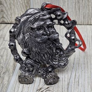 Michael Ricker Pewter Ornament Santa Claus Father Christmas 1603/2500 With Stand